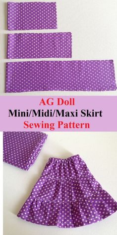 the instructions for how to make a mini - midi skirt sewing pattern with polka dots