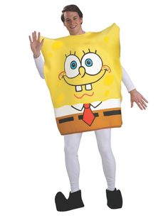 Adult Spongebob Squarepants Spongebob Costume - costumes.com Spongebob Outfit, Spongebob Halloween, Spongebob Costume, Spongebob Party, Spongebob Square, Nickelodeon Spongebob, Square Pants, Sponge Bob, Star Wars Baby