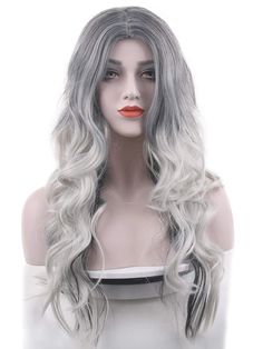 PRICES MAY VARY. Material:100% Import Heat Resistant synthetic fibers,Fashionable and stylish long curly wigs looks natural, real and soft touch Wig Cap :nice women wigs with rose cap,it is very breathable, adjust the hooks inside the cap to the correct size to fit your head,easy to wear it Specification: Hair Length: 24"approx ; Color:grey; package include 1 wig + 1 free wig cap Advantage:very popular silver grey color and wig style matches all skins and appearance,try a new color hair style wi Gray Hair Wigs, Grey Hair Wig, Hair Color Guide, Good Quality Wigs, Grey Wig, Long Curly Wig, Halloween Wigs, Quality Wigs, Beautiful Wigs