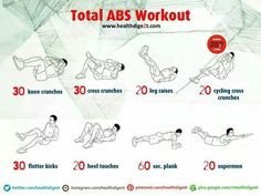 a poster showing how to do abs workouts