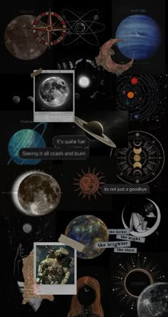 the solar system is shown with different planets and their names in each one column,