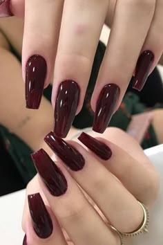 Dark Red Nails, Red Nail, Happy Hair, Elegant Nails