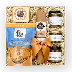 the sea salt hamper is packed with crackers, jams and cookies