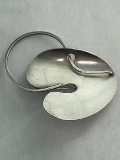 Sterling silver brooch by modernist Paul Lobel. The brooch measures 2 inches x 2 1/4 inches. Brooch is hallmarked:  LOBEL Sterling Contemporary Silver Brooches For Formal Occasion, Sophie Buhai, Modernist Jewelry, Sterling Silver Brooch, Silver Brooch, Black Stone, Sterling Silber, 3d Print, Brooch Pin