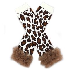 Leopard Organza Ruffle Cotton Leg Warmers. Cute Baby Girl Leg Warmers Leg Warmers Outfit, Leopard Print Baby, Leopard Animal, Brown Leopard, Girls Accessories