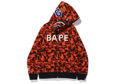 Orange Bape Hoodie, Underground Clothing, Bape Shark, Zip Hoodie Design, Bape Hoodie, Shark Hoodie, Style Japonais, Soft Clothes, Sweat Hoodie