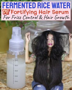 Fermented Rice Water Hair, Homemade Hair Serum, Fermented Rice Water, Spa Recipes, Fermented Rice, Easy Care Hairstyles, Homemade Hair, Rice Water