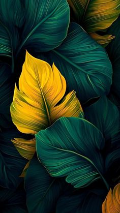 an image of green and yellow leaves