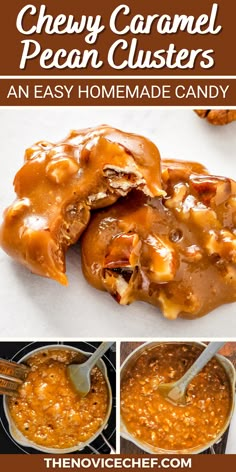 homemade caramel pecan clusters recipe is easy to make and so delicious