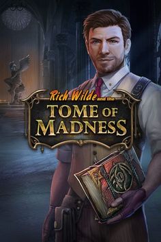 the title for rich wilde and the tame of madness, with an image of a man