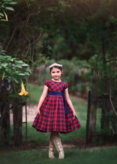 Holiday traditions meet a twist of whimsy in this darling red plaid dress. This oh so twirly soft cotton dress is graced with details from head to toe. The bias cut bodice is graced with piping at the neckline, while the pleated waistline is perfectly finished with a vertical bow. This dress is fully lined with soft cotton and zips in back. Machine wash, hang dry. Girls White Dresses, Toddler Holiday Dress, White Dress Accessories, Soft Cotton Dress, Toddler Christmas Dress, Red Plaid Dress, Girls White Dress, Girls Boutique Clothing, Garden Party Dress