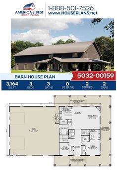 the floor plan for this house is shown in blue and white, with an attached garage