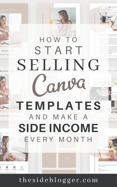 how to start selling canvas templates and make a side - by - side