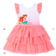 Nib Little Sleepies Tutu Dress Size 6 Ariel Tutu Dress, Belle Tutu, Spring Pajamas, Little Sleepies, Disney Princess Dresses, Pajamas Gift, Bow Detail Dress, Pink Tulle, Tutu Skirt