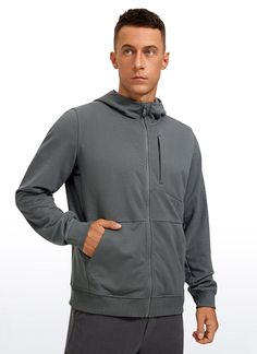 The premium fabric is soft, breathable, stretchy but thick. Multi zipper pockets, rib cuffs and elastic waistband designs shape you fashion looking. Double-needle stitching for durability. This zip-up hoodie is perfect for athletic, work, studio, school, commuting or daily wearing. Feature & Fitting: 
 Design for workout or casual wearing 
 Relaxed Fit for optimal comfort 
 Ribbed cuffs and elastic waistband 
 Full-zip hoodies, multi zipper pockets 
 Fabric: 
 Soft and lightweight 
 Breathab Work Studio, Thick Fabric, Full Zip Hoodie, Zip Up, Chambray, Zipper Pocket, Zip Ups, Relaxed Fit, How To Wear