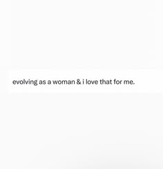 a woman holding a cell phone in front of a white background with the words, i'm loving as a woman & i love that for me