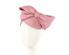 Elegant dusty pink fasciantor from latest Max Alexander racing collection. This racing headpiece is covered with luxurious satin and topped with large bow. A perfect choice for any spring racing or Melbourne Cup outfit.  Designed in Australia by Max Alexander  Large bow gives you younger look  Comfortable headband Evening Fascinator With Satin Bow For Royal Ascot, Evening Hat With Bow For Royal Ascot, Fitted Evening Headpiece With Bow, Fitted Bow Headpiece For Evening, Evening Headpiece With Bow, Royal Ascot Formal Fascinator With Satin Bow, Pink Ribbon Bow For Spring, Evening Bow Fascinator Headband, Evening Headband Fascinator With Bow