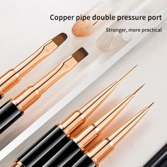 1Pc Double-Ended Nail Brushes Liner Pen Thin Stripe Painting UV Gel Polish Brush