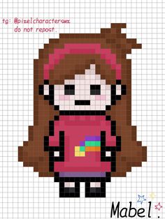 an image of a pixellated character with a red shirt and brown hair, wearing a pink