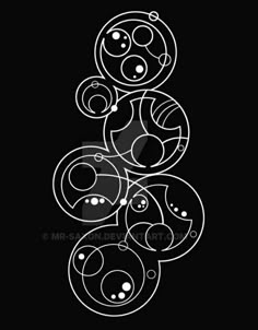 a black and white drawing of an abstract design