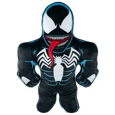 Bleacher Creatures Marvel Venom Bleacher Buddy -Soft Plush Toy. Unleash the darkness with the Marvel Venom 24" Bleacher Buddy! Measuring 24 inches tall, this supremely sinister plush showcases Venom's iconic black suit and wicked grin with double-sided sublimation printing. Crafted using high-quality materials, it's an imposing addition to any Marvel enthusiast's collection. Marvel Gifts, Marvel Venom, Ultimate Spiderman, Marvel Captain America, Indoor Toys, Bleachers, Black Suit, The Darkness, Black Suits