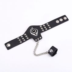 Naruto Punk Rock Style Leather Bracelet Adjustable Emo Choker For Cosplay, Black Punk Leather Bracelet, Emo Belts Punk, Black Punk Leather Bracelet With Spikes, Black Leather Punk Wristband, Punk Rock Style, Emo Jewelry, Birthday Clothes