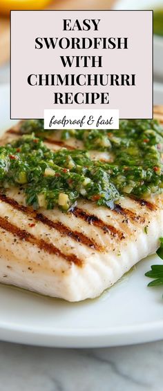 Image for Easy Swordfish with Chimichurri Recipe