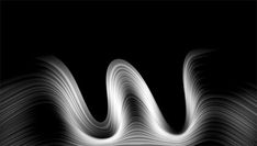 the letter w is made up of wavy lines in black and white art print by person