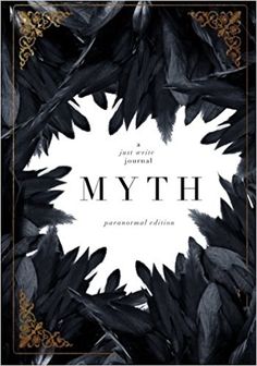 a book cover with black feathers in the middle