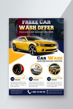 a car wash flyer is shown in this image