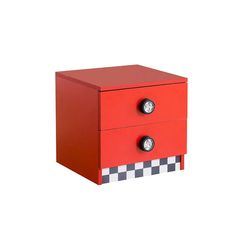 Star Racer Nightstand Red carbedus Steel Nightstand, Race Car Bed, Race Car Themes, Bed Nightstand, Bed Accessories, Car Theme, Nightstand Decor, Cardboard Frame, Kids Nightstand