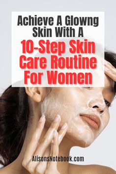 Looking for an easy-to-follow 10-step skincare routine for women? Want a self-care routine that is simple but effective? Check out our step-by-step guide packed with top skincare products and tips for a healthy, glowing complexion. This self-care routine is not complicated and perfect for any busy woman looking to improve her skin. Get our FREE self-care checklist NOW! Face Routine Daily, 10 Step Skin Care Routine, Night Routine Ideas, Afternoon Routine, Skin Therapist, Face Routine, Routine Ideas, Busy Woman