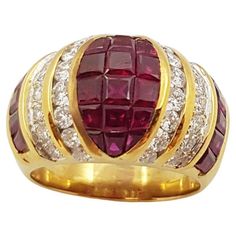 Ruby 5.60 carats with Diamond 0.72 carat Ring set in 18 Karat Gold Settings Width: 2.1 cm Length: 1.3 cm Ring Size: 53 Total Weight: 13.01 grams "We first opened doors in 1980 when it was then situated in the vicinity of the Victory Monument; a small and modest storefront with a couple of counters. From its humble beginnings to where it stands today, our company has proven its abilities as a jeweler. Since the beginning, we have been supplying fine quality pieces to dealers, wholesalers and cust Fancy Pink Diamond Ring, Faith Evans, Cluster Ring Set, Pink Diamond Ring, Ruby Diamond Rings, Sparkly Jewelry, Gold Rings Fashion, White Gold Set, Diamond Ring Settings