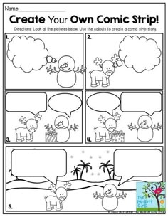 a comic strip with the words create your own comic strip and an image of two animals