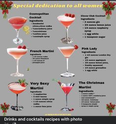 the different types of cocktails for christmas