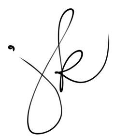 the letter k is drawn in black ink