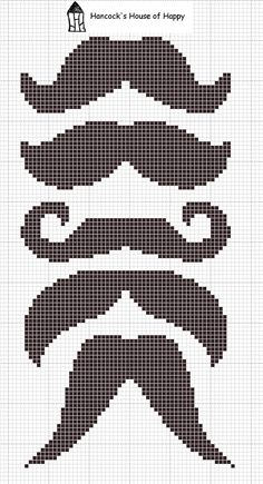 a cross stitch pattern with mustaches on it