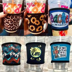 Cup Sleeves freeshipping - Kim's Korner Wholesale Bridal Shower Coffee Cup Sleeves, Coffee Cup Sleeve Pattern, Cup Cozys Coffee Sleeve, Leather Coffee Cup Sleeve, Cup Sleeves, Local Coffee, Coffee Cup Sleeves, Custom Cup, Coffee Routine