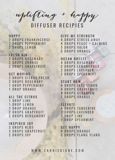 Uplifting Diffuser Blends, Young Living Essential Oil Diffuser, Doterra Diffuser Blends