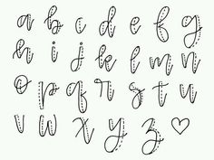 the letters and numbers are handwritten in cursive writing, with hearts on each side