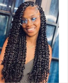 Cornrow Passion Twists Braids, Newest Braided Hairstyles Black, Passion Twist Braids Hairstyles For Black Women, Popsmoke Braids Women Side Part, Crochet Hairstyles For Black Women Twist, Large Passion Twists Hairstyle, Twist With Weave Hairstyles, Crochets Hairstyles For Black Women, Braids And Twists For Black Women