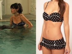 Love this bathing suit <3 Polka Dot Clothing, Polka Dot Fashion, Black Bathing Suit, Polka Dots Outfit, Cute Bathing Suits, New Retro, Karate Kid, Cute Swimsuits