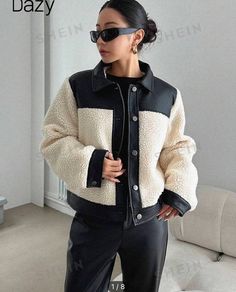 Winter Mode Outfits, Casual Vest, Collar Designs, Inspiration Mode, Long Sleeves Jacket, Winter Fashion Outfits, Casual Jacket, Outerwear Women