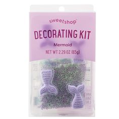 a package of decorative kits with purple and green beads