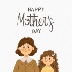 a mother's day card with an image of a woman and child holding hands