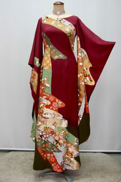 Pretty Kimonos, Recycled Kimono, Kimono Style Dress, Kimono Obi, Kimono Design, Gown Plus Size, Womens Kimono, Kimono Dress, Japanese Kimono