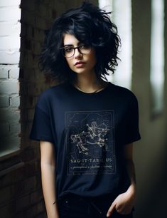 Get 10% off your first order: join.lucidamystica.com Dark academia Sagittarius zodiac sign shirt on super-soft, modern fit unisex tshirt. Elegant vintage dictionary style easily brings the academia aesthetic to your everyday wardrobe.  Perfect for yourself or as a gift for your favorite Sagittarius! Plus sizes available for a roomy fit. Size up for an oversized aesthetic look, size chart found in images. Comes in 4 colorways: Dark Olive, Black, Natural and Navy + Printed on Bella + Canvas 3001 u Plus Size Alternative, Sagittarius Zodiac Sign, Astrology Shirt, Sagittarius Astrology, Oversized Aesthetic, Alternative Aesthetic, Dark Academia Clothes, Academia Clothes, Zodiac Shirts