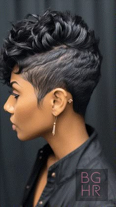 Short Hairstyle Women Mohawk, Short Sides Long Top Hair Women Black, Short Cut Hairstyles For Black Women, Short Black Women Hairstyles, Short Hair Cuts Black Women, Short Hair Styles For Black Women, Short Hairstyle Black Women, Short Hair Pixie Cuts Black Women, Short Sassy Hairstyles