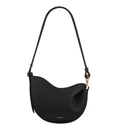 Polène | Bag - Tonca - Textured Black Tonca Bag, Luxury Wardrobe, Twisted Metal, Best Wallet, Baguette Bag, Leather Flowers, Hanging Bag, Small Leather Goods, Black Handbags