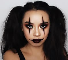 Picture ideas Instagram baddie Simple Halloween Makeup Black Women, Cute Makeup Ideas For Halloween, Diy Baddie Halloween Costumes Ideas, Baddie Clown Costume, Baddie Clown Makeup, Soft Clown Makeup, Halloween Inspired Makeup, Nem Halloween Makeup, Mime Halloween Costume